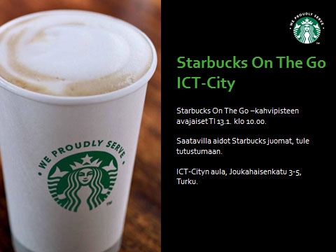 Starbucks-kahvipiste ICT-Cityyn